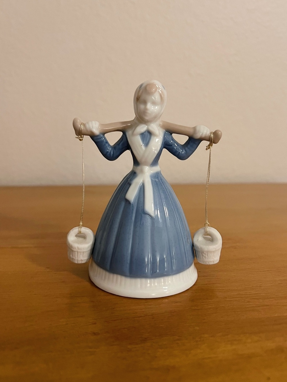 Vintage Porcelain Dutch Milk Maid Bell